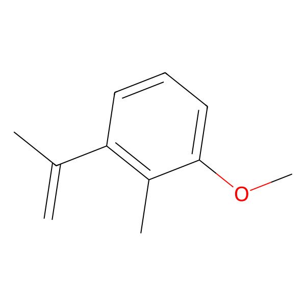 2D Structure of 1-Methoxy-2-methyl-3-prop-1-en-2-ylbenzene