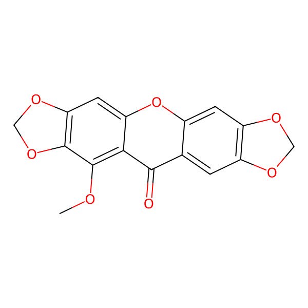 2D Structure of 1-Methoxy-2,3,6,7-bismethylendioxyxanthon