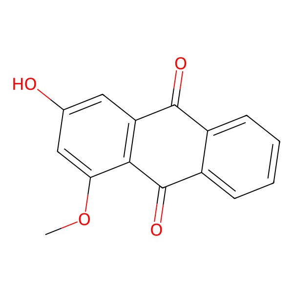 2D Structure of 1-Methoxy-3-hydroxy-9,10-anthracenedione 2D Structure of 1-Methoxy-3-hydroxy-9,10-anthracenedione