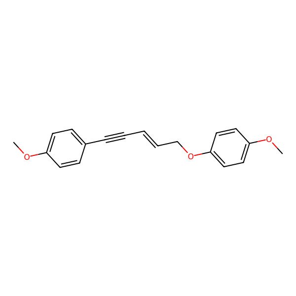 2D Structure of 1-Methoxy-4-[5-(4-methoxyphenoxy)pent-3-en-1-ynyl]benzene