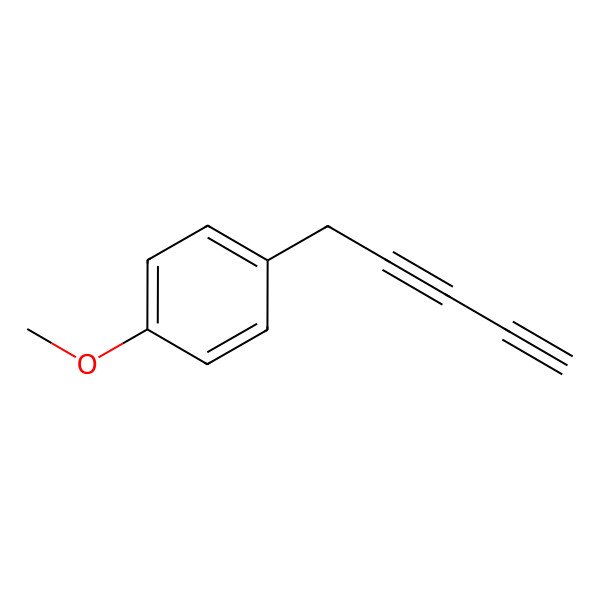 2D Structure of 1-Methoxy-4-penta-2,4-diynyl-benzene
