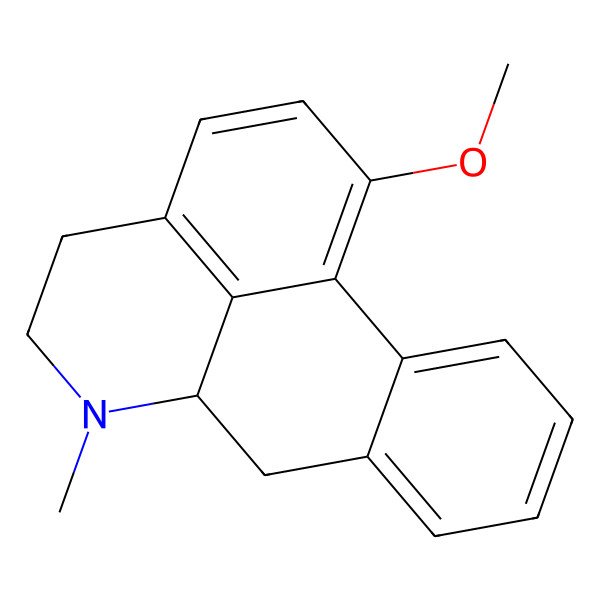 2D Structure of 1-methoxy-6-methyl-5,6,6a,7-tetrahydro-4H-dibenzo[de,g]quinoline