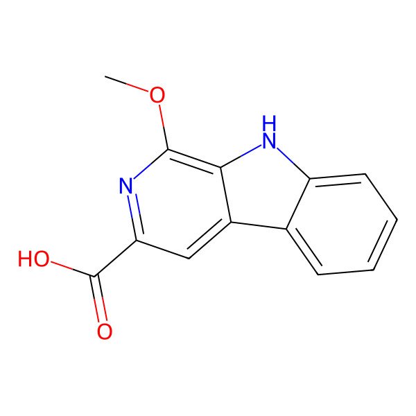 2D Structure of 1-methoxy-9H-pyrido[3,4-b]indole-3-carboxylic acid