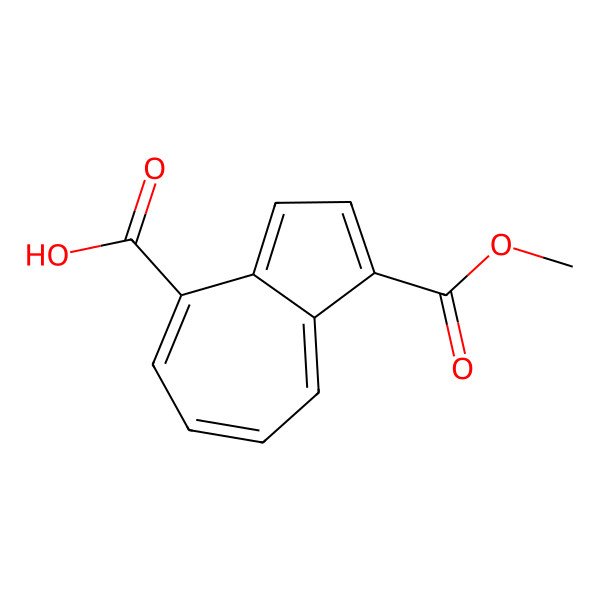 2D Structure of 1-Methoxycarbonylazulene-4-carboxylic acid 2D Structure of 1-Methoxycarbonylazulene-4-carboxylic acid