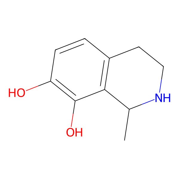 2D Structure of 1,2,3,4-Tetrahydro-1-methyl-7,8-isoquinolinediol