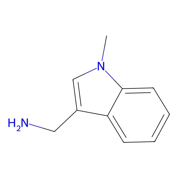 2D Structure of (1-methyl-1H-indol-3-yl)methanamine