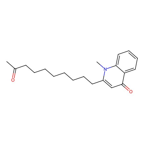 2D Structure of 1-Methyl-2-(9-oxodecyl)quinolin-4-one