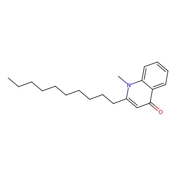 2D Structure of 1-Methyl-2-n-decylquinolin-4(1h)-one
