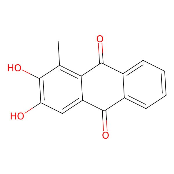 2D Structure of 1-Methyl-2,3-dihydroxyanthraquinone