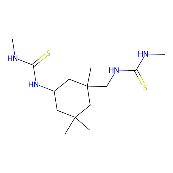 2D Structure of 1-methyl-3-[[(1S,5R)-1,3,3-trimethyl-5-(methylcarbamothioylamino)cyclohexyl]methyl]thiourea