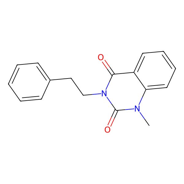 2D Structure of 1-Methyl-3-(2-phenylethyl)-2,4(1H,3H)-quinazolinedione