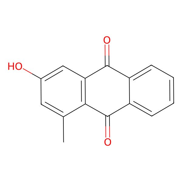 2D Structure of 1-Methyl-3-hydroxyanthraquinone