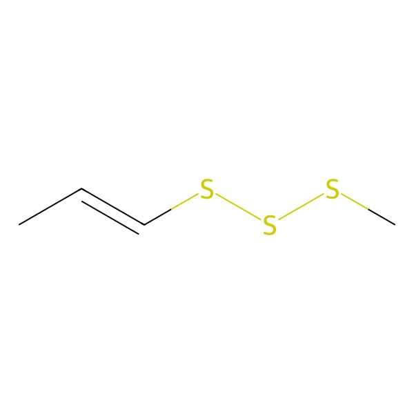 2D Structure of 1-Methyl-3-(prop-1-EN-1-YL)trisulfane