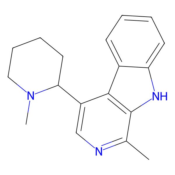 2D Structure of 1-methyl-4-(1-methylpiperidin-2-yl)-9H-pyrido[3,4-b]indole