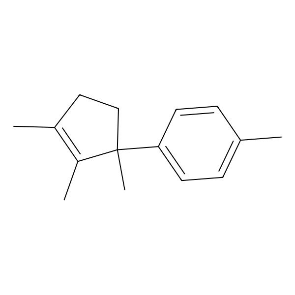 2D Structure of 1-methyl-4-[(1S)-1,2,3-trimethylcyclopent-2-en-1-yl]benzene