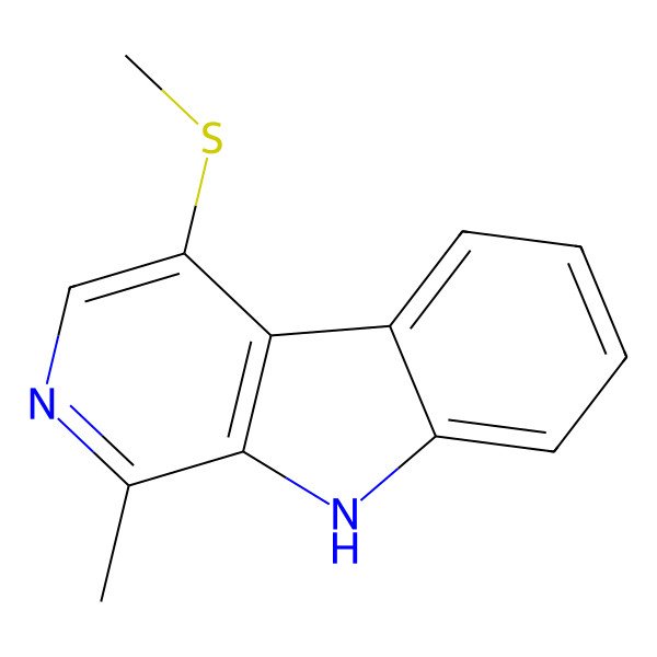 2D Structure of 1-Methyl-4-methylthio-beta-carboline