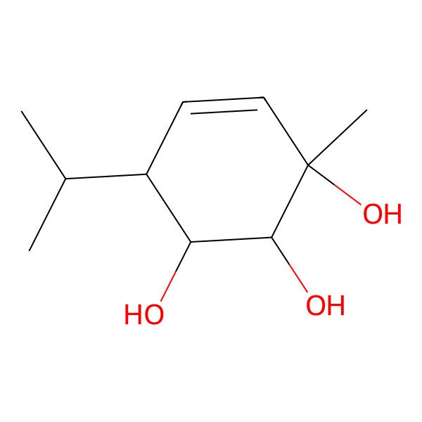 2D Structure of 1-Methyl-4beta-isopropyl-5-cyclohexene-1alpha,2alpha,3alpha-triol