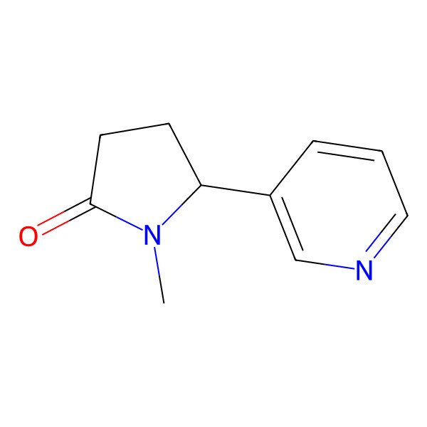 2D Structure of 1-Methyl-5-(3-pyridinyl)-2-pyrrolidinone
