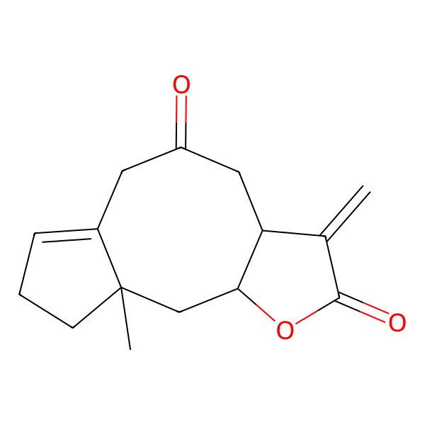 2D Structure of 1-Methyl-6-methylidene-4-oxatricyclo[9.3.0.03,7]tetradec-11-ene-5,9-dione