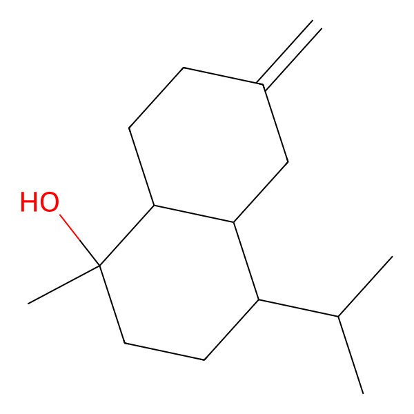 2D Structure of 1-Methyl-6-methylidene-4-propan-2-yl-2,3,4,4a,5,7,8,8a-octahydronaphthalen-1-ol