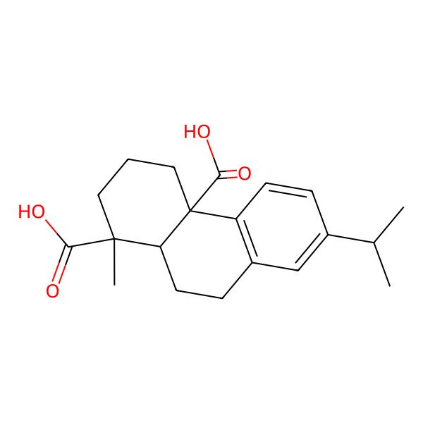 2D Structure of 1-Methyl-7-propan-2-yl-2,3,4,9,10,10a-hexahydrophenanthrene-1,4a-dicarboxylic acid