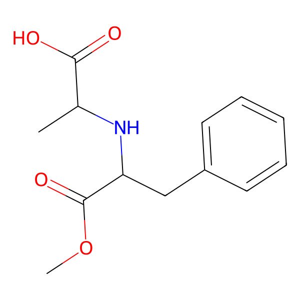 2D Structure of 1-Methyl hydrogen 3-phenyl-2(s),2'(s)-iminodipropionate