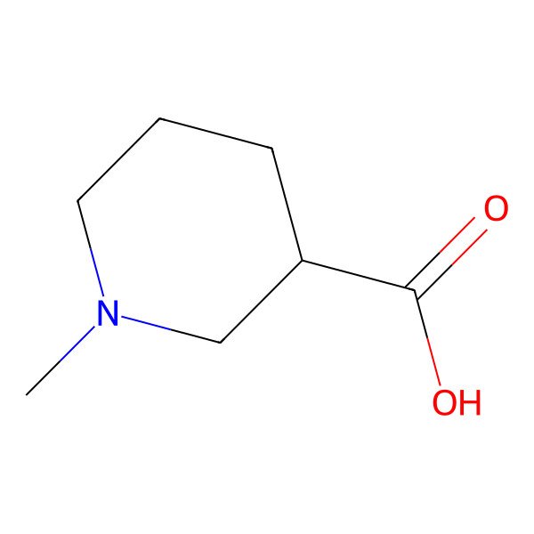 2D Structure of 1-methylpiperidine-3-carboxylic Acid