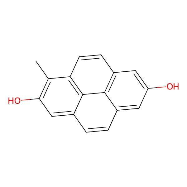 2D Structure of 1-Methylpyrene-2,7-diol 2D Structure of 1-Methylpyrene-2,7-diol