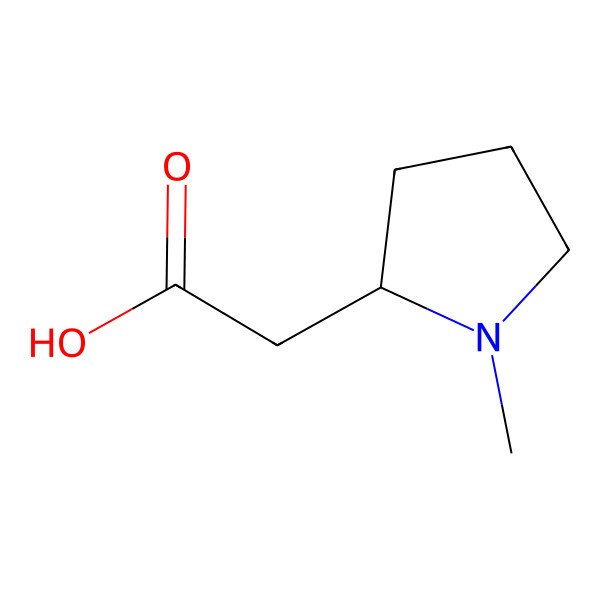2D Structure of (1-Methylpyrrolidin-2-yl)acetic acid