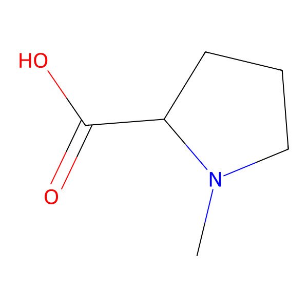 2D Structure of 1-Methylpyrrolidine-2-carboxylic acid