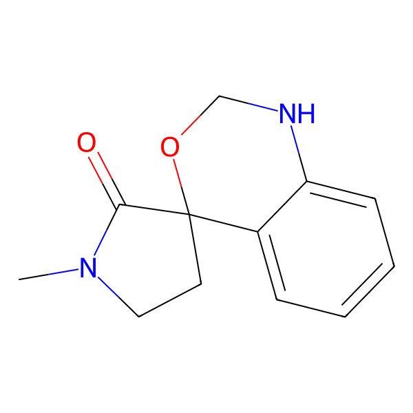 2D Structure of 1'-Methylspiro[1,2-dihydro-3,1-benzoxazine-4,3'-pyrrolidine]-2'-one