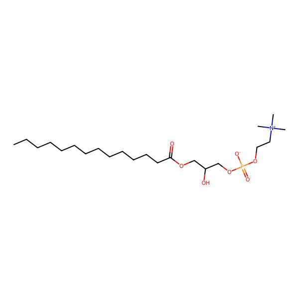 2D Structure of 1-Myristoyl-sn-glycero-3-phosphocholine