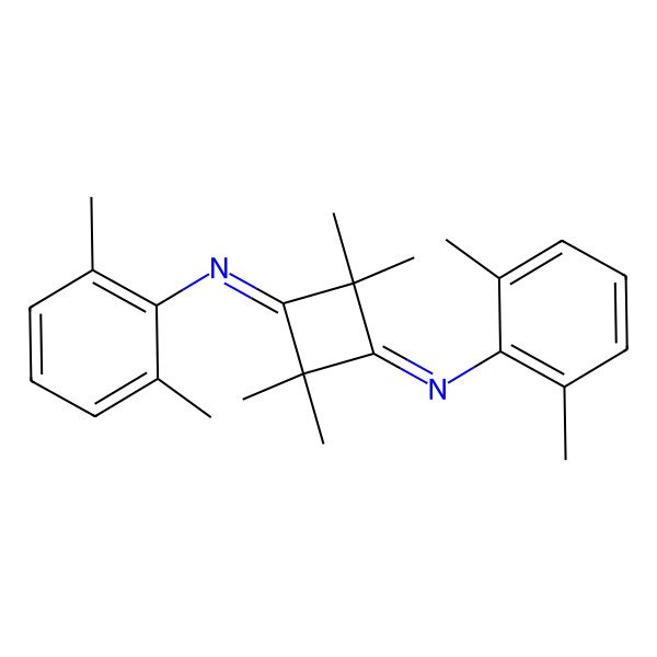 2D Structure of 1-N,3-N-bis(2,6-dimethylphenyl)-2,2,4,4-tetramethylcyclobutane-1,3-diimine