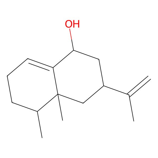 2D Structure of 4a,5-Dimethyl-3-(prop-1-en-2-yl)-1,2,3,4,4a,5,6,7-octahydronaphthalen-1-ol