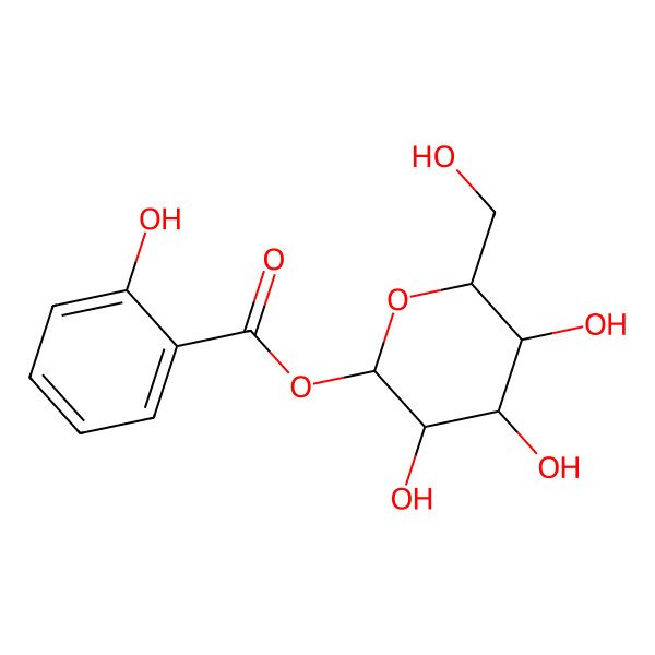 2D Structure of 1-O-(2-hydroxybenzoyl)-D-glucopyranose