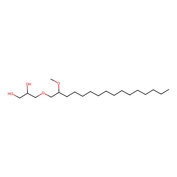 2D Structure of 1-O-(2R-methoxy-hexadecyl)-sn-glycerol