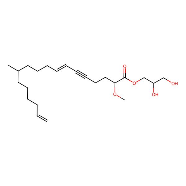 2D Structure of [(2S)-2,3-dihydroxypropyl] (2S,7Z)-2-methoxy-12-methyloctadeca-7,17-dien-5-ynoate
