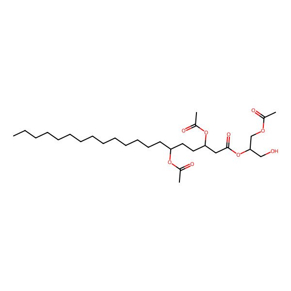 2D Structure of 1-O-acetyl-2-O-[(3r,6s)-3,6-bis(acetyloxy)eicosanoyl]-sn-glycerol
