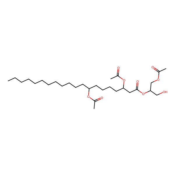 2D Structure of 1-O-acetyl-2-O-[(3r,8r)-3,8-bis(acetyloxy)eicosanoyl]-sn-glycerol