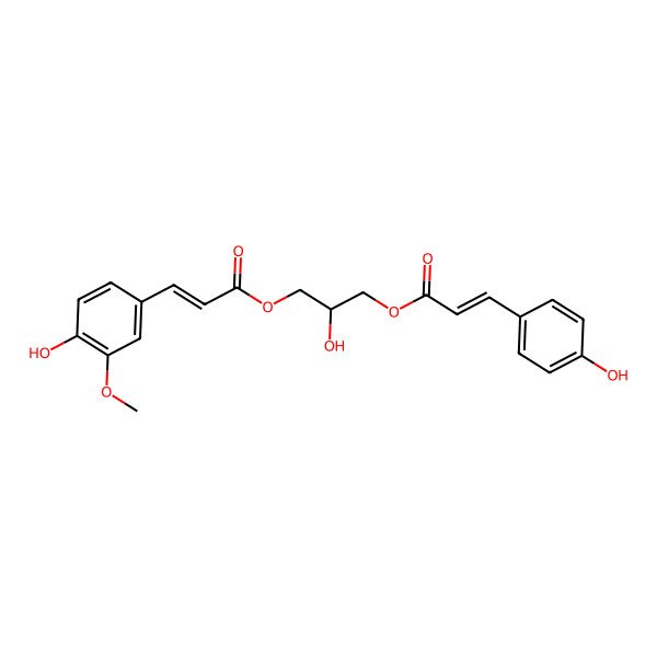 2D Structure of 1-O-p-Coumaroyl-3-O-feruloylglycerol 2D Structure of 1-O-p-Coumaroyl-3-O-feruloylglycerol