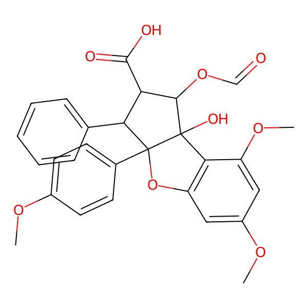 2D Structure of 1-O-Formylrocagloic acid