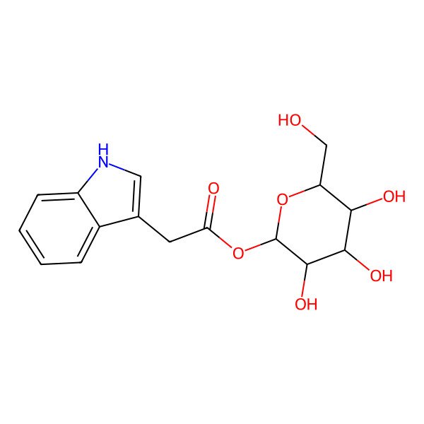 2D Structure of 1-O-(indol-3-ylacetyl)-beta-D-glucose