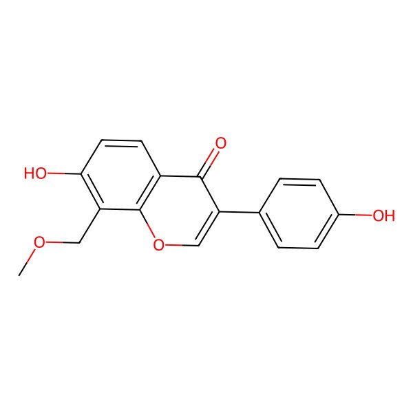 2D Structure of 1''-O-methyl-8-hydroxymethyl-daidzein