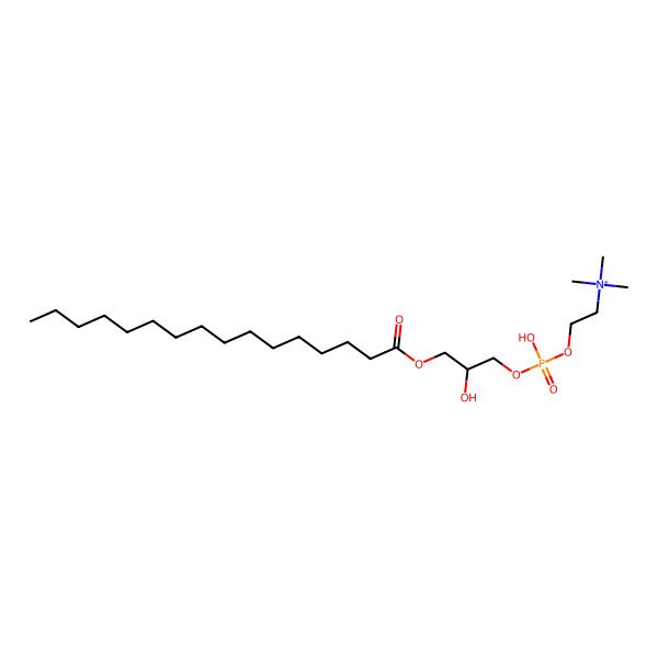 2D Structure of 1-O-palmitoyl-sn-glycero-3-phosphocholine