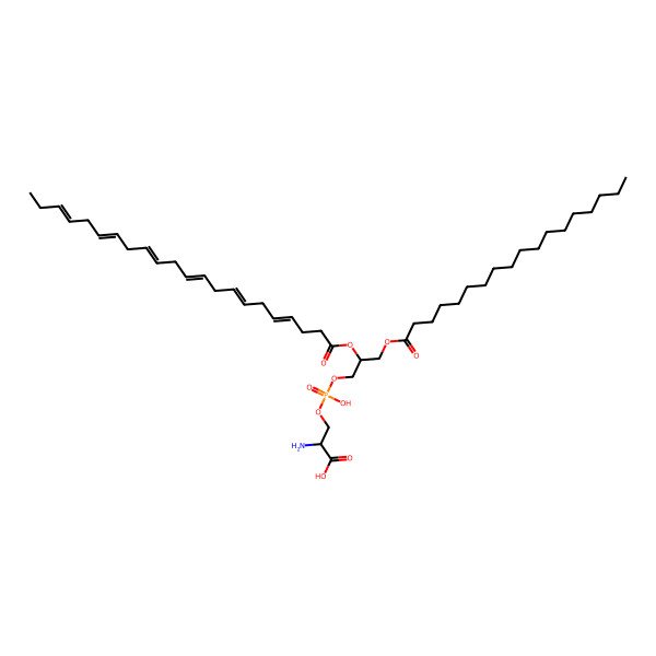 2D Structure of 1-octadecanoyl-2-(4Z,7Z,10Z,13Z,16Z,19Z-docosahexaenoyl)-sn-glycero-3-phosphoserine