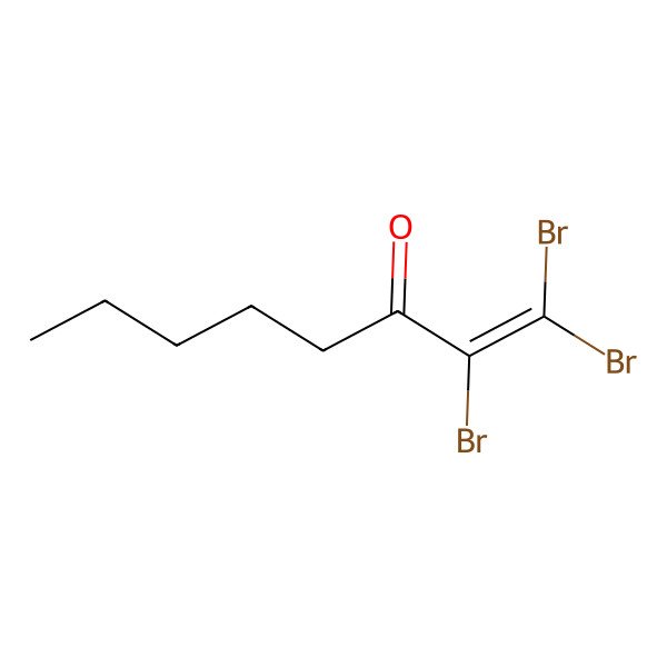 2D Structure of 1-Octen-3-one, 1,1,2-tribromo-