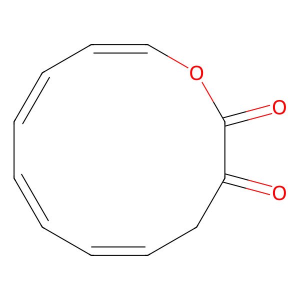 2D Structure of 1-Oxacyclododeca-5,7,9,11-tetraene-2,3-dione