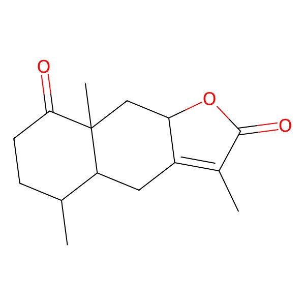 2D Structure of 1-Oxoeudesm-7(11)-en-8,12-olide