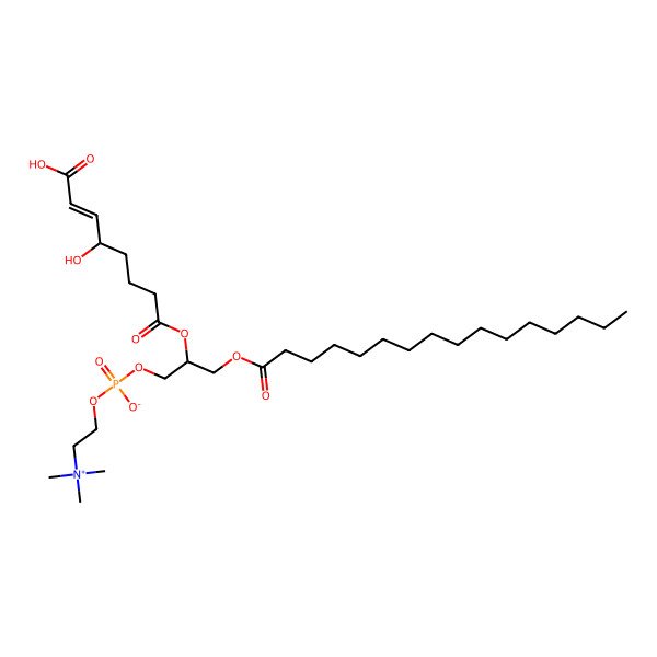 2D Structure of 1-Palmitoyl-2-(5-hydroxy-8-oxo-6-octenedioyl)-sn-glycero-3-phosphatidylcholine
