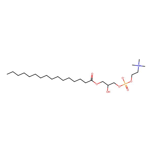 2D Structure of 1-Palmitoyl-sn-glycero-3-phosphocholine